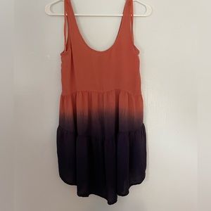 Orange and Purple Ombre Tank Top Size Medium